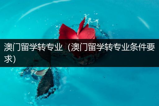 澳门留学转专业（澳门留学转专业条件要求）