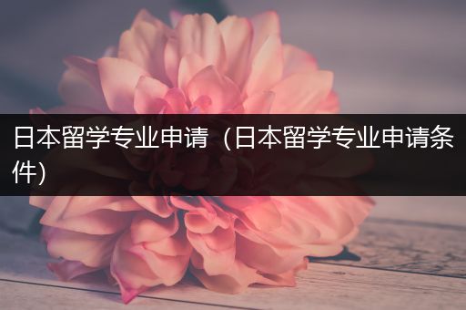 日本留学专业申请（日本留学专业申请条件）