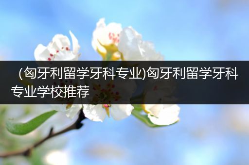 （匈牙利留学牙科专业)匈牙利留学牙科专业学校推荐