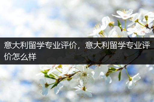 意大利留学专业评价，意大利留学专业评价怎么样