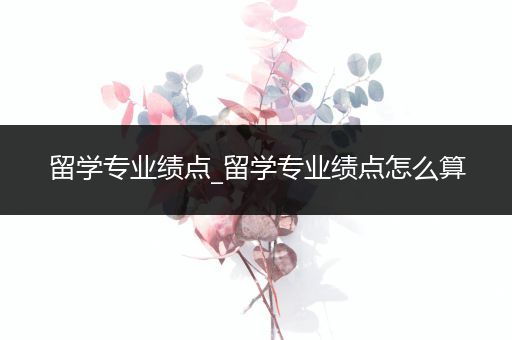 留学专业绩点_留学专业绩点怎么算