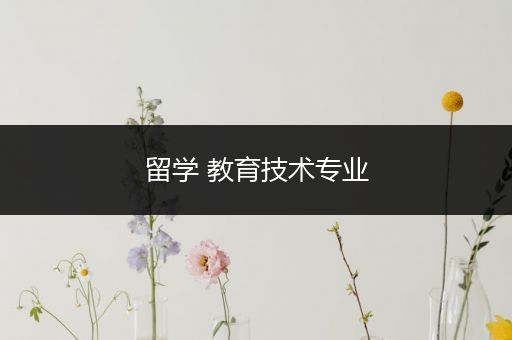 留学 教育技术专业