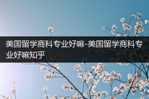 美国留学商科专业好嘛-美国留学商科专业好嘛知乎