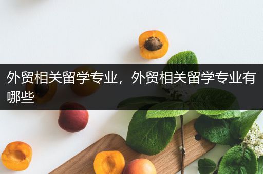 外贸相关留学专业，外贸相关留学专业有哪些