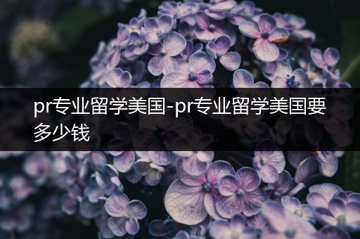 pr专业留学美国-pr专业留学美国要多少钱