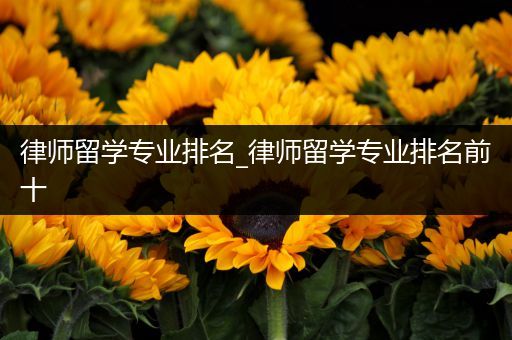 律师留学专业排名_律师留学专业排名前十