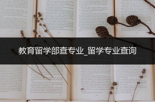 教育留学部查专业_留学专业查询