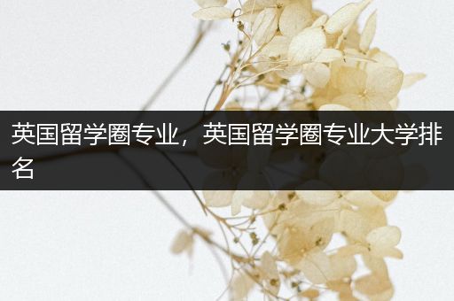 英国留学圈专业，英国留学圈专业大学排名