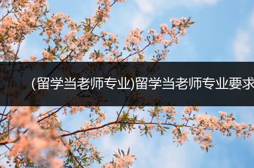 （留学当老师专业)留学当老师专业要求