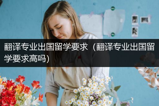 翻译专业出国留学要求（翻译专业出国留学要求高吗）