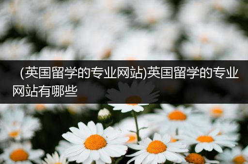 （英国留学的专业网站)英国留学的专业网站有哪些