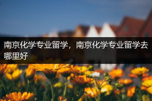 南京化学专业留学，南京化学专业留学去哪里好