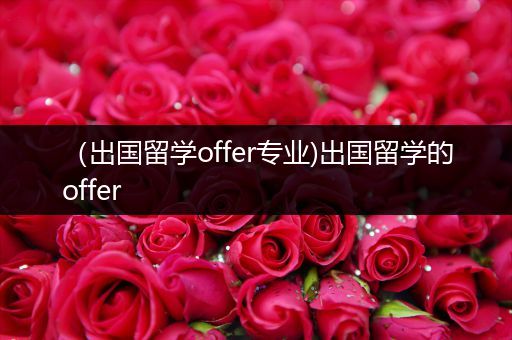 （出国留学offer专业)出国留学的offer