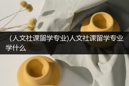 （人文社课留学专业)人文社课留学专业学什么