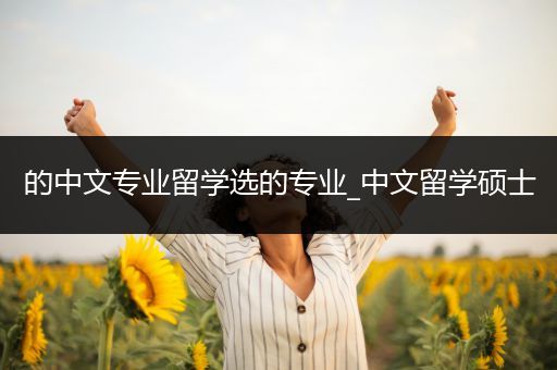 的中文专业留学选的专业_中文留学硕士