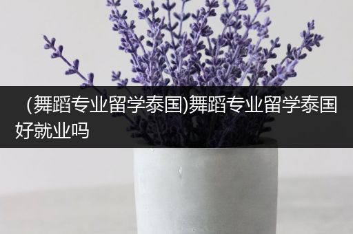 （舞蹈专业留学泰国)舞蹈专业留学泰国好就业吗