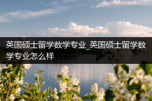 英国硕士留学数学专业_英国硕士留学数学专业怎么样