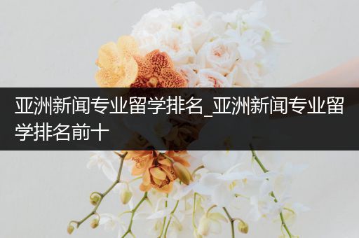 亚洲新闻专业留学排名_亚洲新闻专业留学排名前十