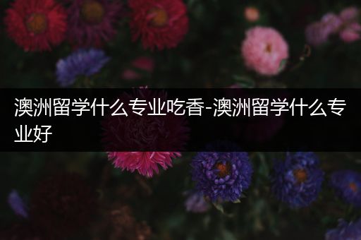 澳洲留学什么专业吃香-澳洲留学什么专业好