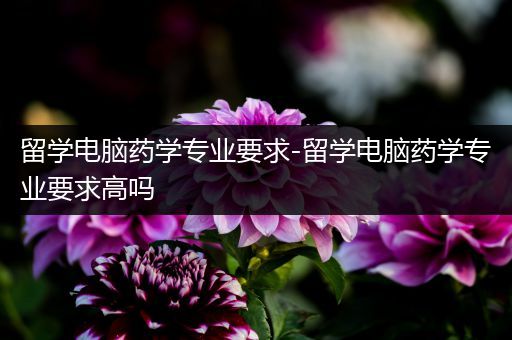 留学电脑药学专业要求-留学电脑药学专业要求高吗