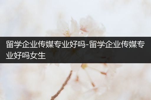 留学企业传媒专业好吗-留学企业传媒专业好吗女生