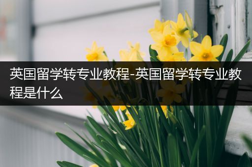 英国留学转专业教程-英国留学转专业教程是什么