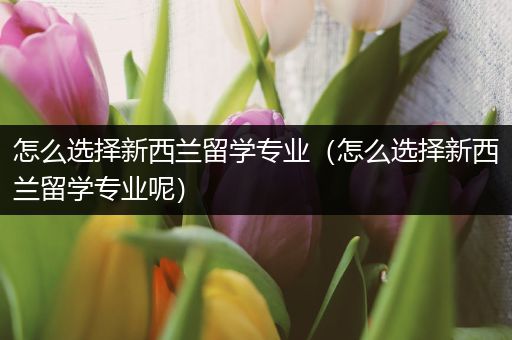 怎么选择新西兰留学专业（怎么选择新西兰留学专业呢）