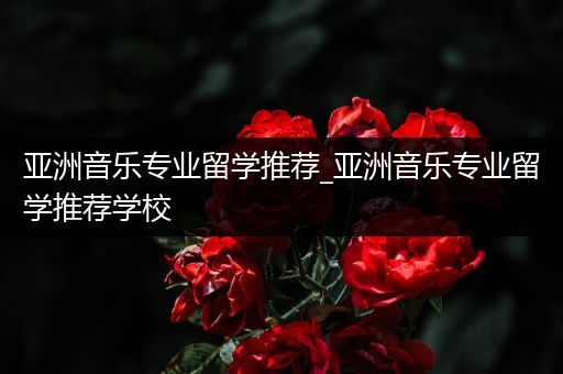 亚洲音乐专业留学推荐_亚洲音乐专业留学推荐学校