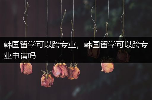 韩国留学可以跨专业，韩国留学可以跨专业申请吗