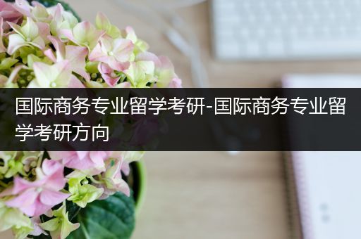 国际商务专业留学考研-国际商务专业留学考研方向