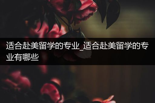 适合赴美留学的专业_适合赴美留学的专业有哪些