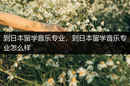 到日本留学音乐专业，到日本留学音乐专业怎么样