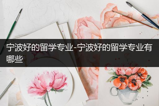 宁波好的留学专业-宁波好的留学专业有哪些