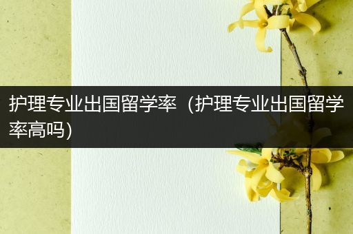 护理专业出国留学率（护理专业出国留学率高吗）