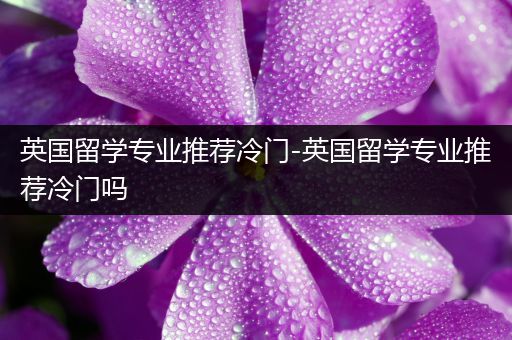 英国留学专业推荐冷门-英国留学专业推荐冷门吗