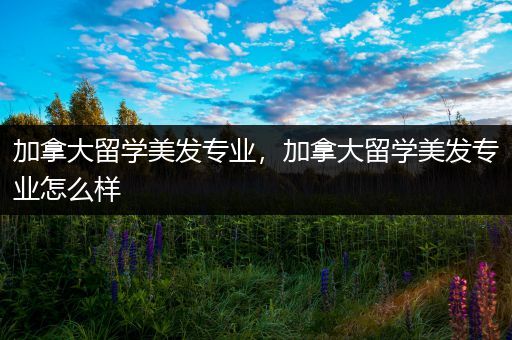 加拿大留学美发专业，加拿大留学美发专业怎么样