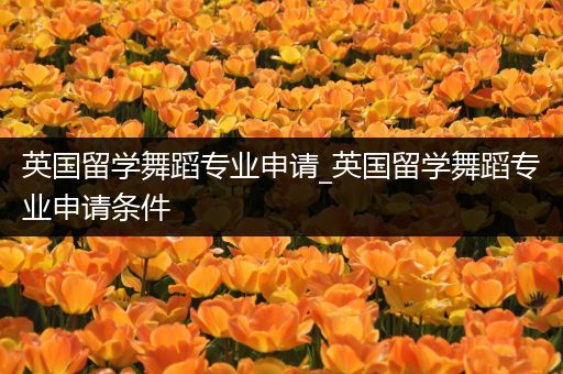 英国留学舞蹈专业申请_英国留学舞蹈专业申请条件